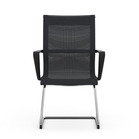 Officesource Franklin Collection Mesh Guest Chair with Black Frame 21628MBK